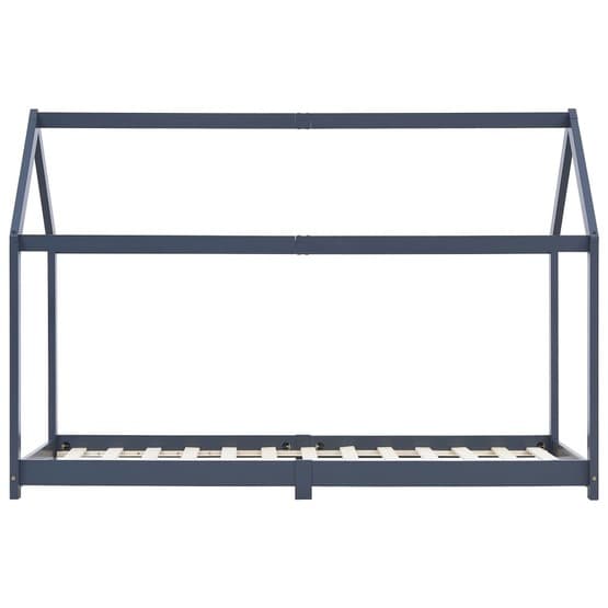 Barnsäng Hussäng Grå Massiv Furu 70X140 Cm