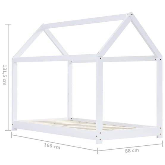 Barnsäng Hussäng Vit Massiv Furu 80X160 Cm