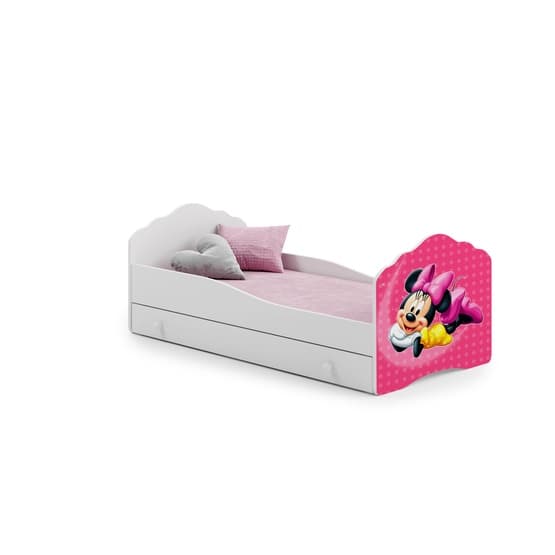 Barnsäng - Fala Med Madrass - Minnie Mouse - 160 x 80 Cm
