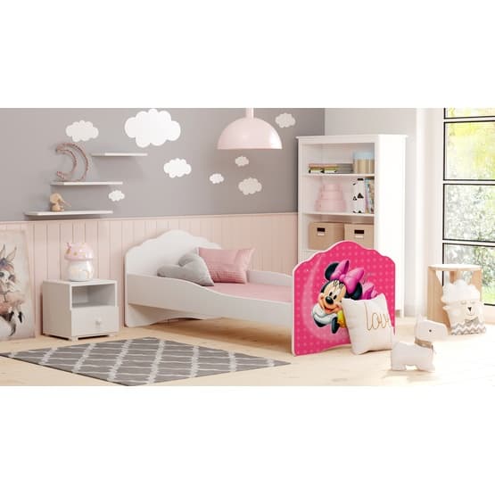 Barnsäng - Fala Med Madrass - Minnie Mouse - 160 x 80 Cm