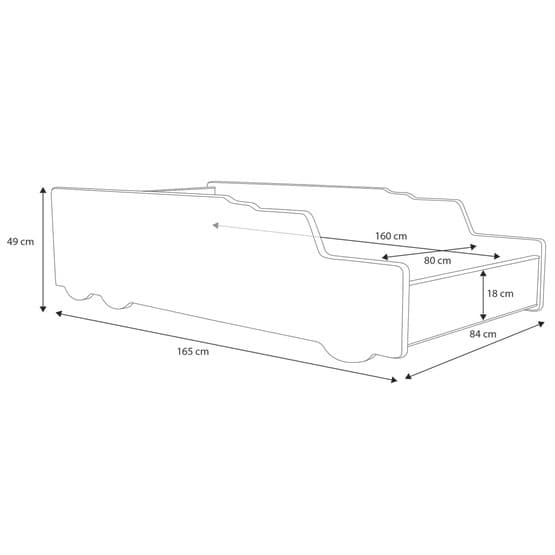 Barnsäng - Riko Med Madrass - Fire Brigade - 160 x 80 Cm