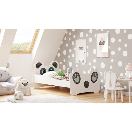 Børneseng - Panda Med Madras - 140 x 70 Cm