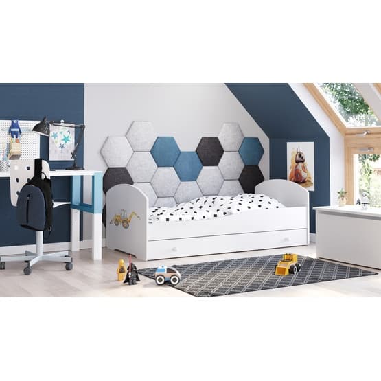 Tremmeseng - Luge Med Madras - Stor Gravemaskine - 160 x 80 Cm