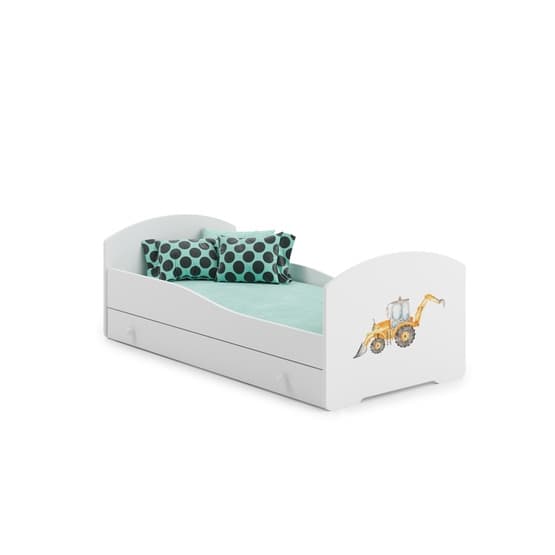 Tremmeseng - Luge Med Madras - Stor Gravemaskine - 160 x 80 Cm