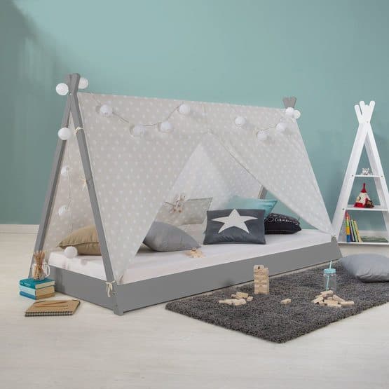 Husseng - Tipi Med Madras - 90x200 - Grå