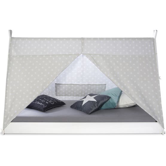Husseng - Tipi Med Madras - 90x200 - Hvid/Grå