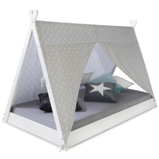 Hussäng - Tipi Med Madrass - 90x200 - Vit/Grå