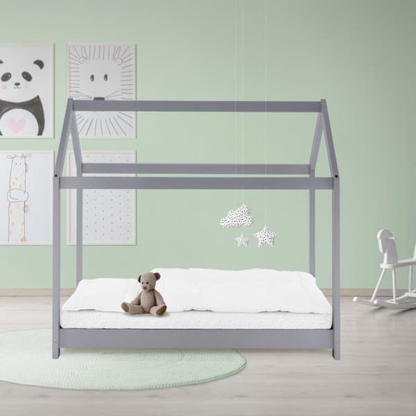 ML Design Pinnasänky 80x160cm katolla ja slotted runko, talonpohja tytöille ja pojille, lasten talo kiinteästä mäntypuusta, tukeva nuori sänky