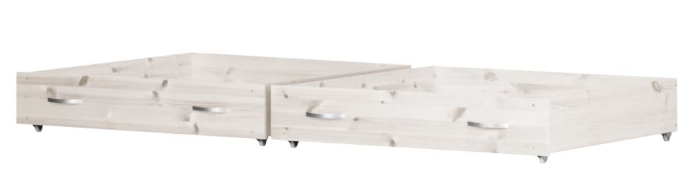 Flexa Basic Hit barnsäng 2 lådor till enkelsäng och våningssäng, vit.