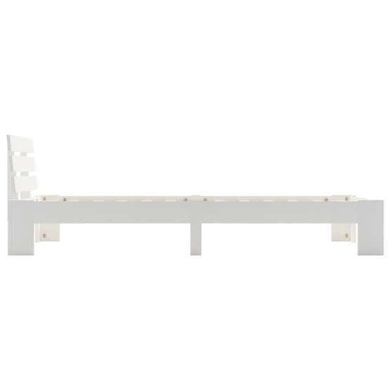 Sängram Vit Massiv Furu Med Huvudgavel 90X200 Cm