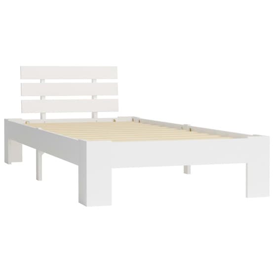 Sängram Vit Massiv Furu Med Huvudgavel 90X200 Cm