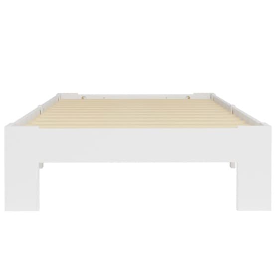 Sängram Vit Massiv Furu Ljusa Ben 90X200 Cm