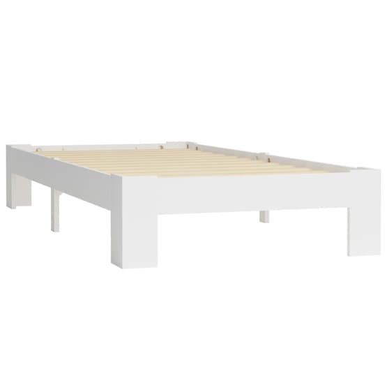 Sängram Vit Massiv Furu Ljusa Ben 90X200 Cm