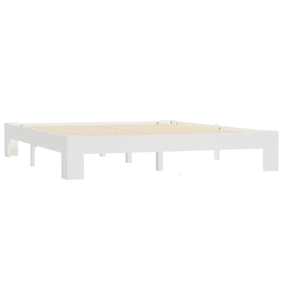 Sängram Vit Massiv Furu Ljusa Ben 160X200 Cm