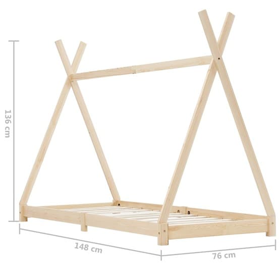 Barnsäng Tipisäng Massiv Furu 70X140 Cm