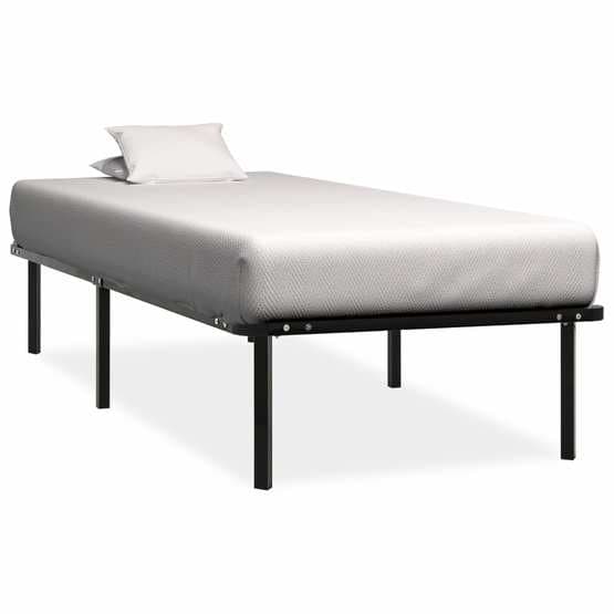 Sängram Svart Metall Höga Ben 90X200 Cm
