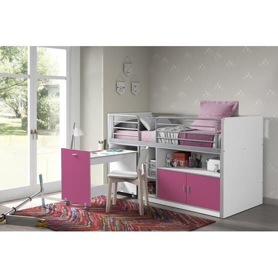 Loftsäng - Bonny 91 - Fuchsia