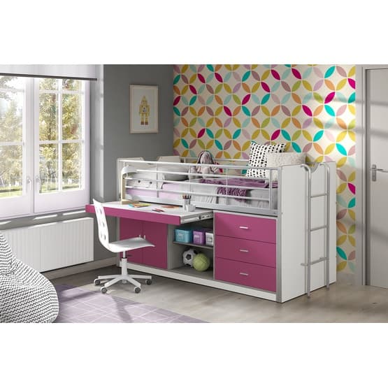 Loftsäng - Bonny 95 - Fuchsia