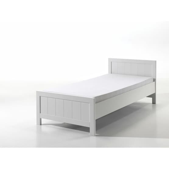 Sänky - Erik 90x200 cm Yöpöydällä - Valkoinen