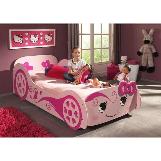 Enkelsäng Med Madrass - 90x200 Cm - Bilsäng - LOVE CAR