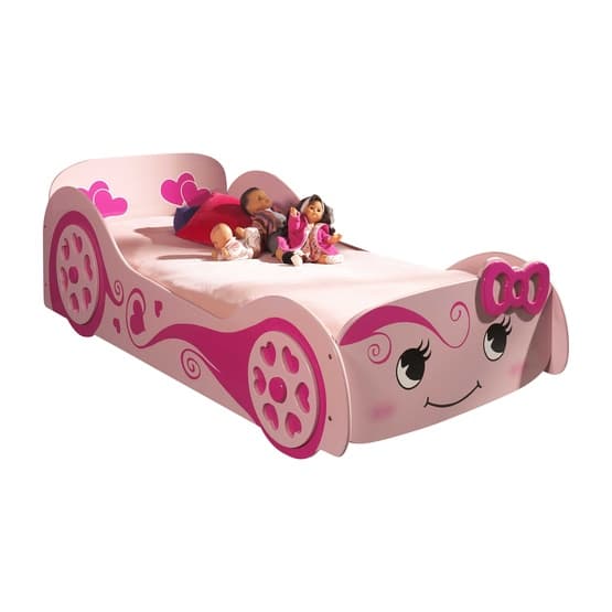 Enkelsäng Med Madrass - 90x200 Cm - Bilsäng - LOVE CAR
