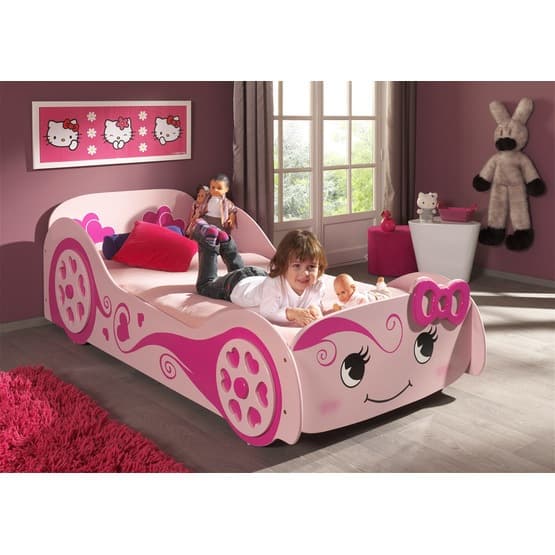 Enkeltseng med madras - 90x200 cm - Bilseng - LOVE CAR