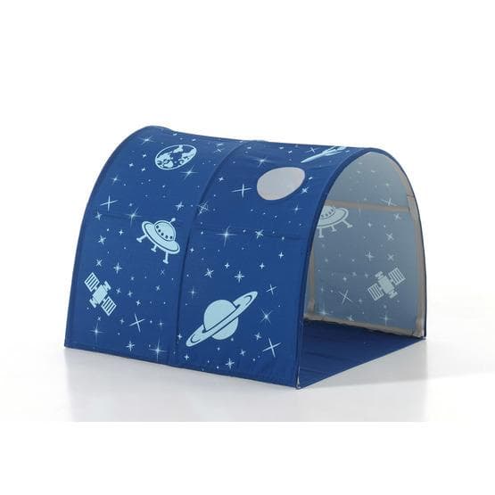 Miniloftsäng Vit Med Gardin Och Tunnel - Astronaut