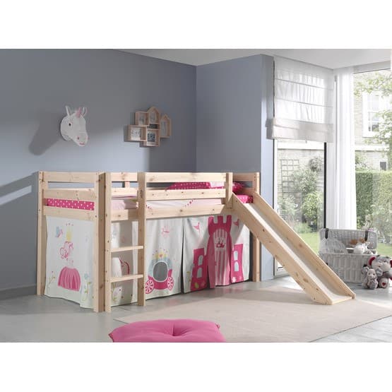Mini loftseng Nature Med gardin og rutsjebane - Princess