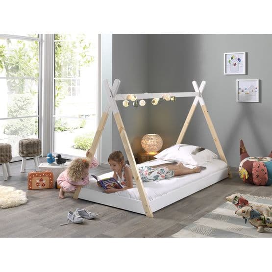 Teltseng - Tipi seng - 90x200 Cm - Hvid