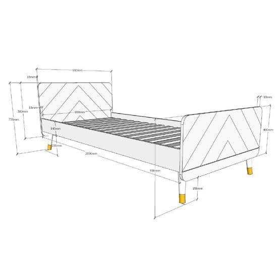 Yhden hengen sänky - Billy - 90x200 cm - Harmaa