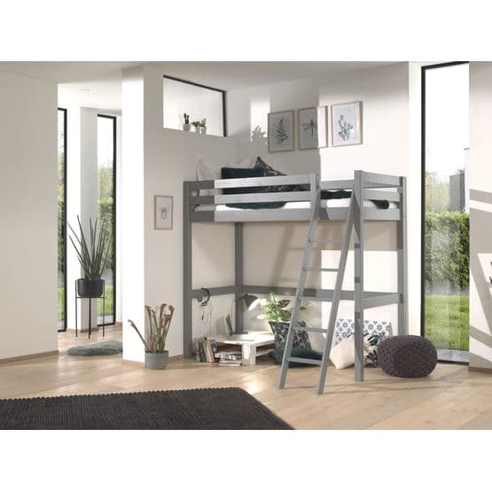 Loftsäng - Pino Mezzanine 90x200 Cm - Grå