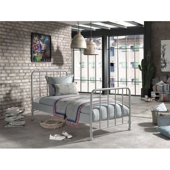 Yhden hengen sänky - Bronxx - 90x200 cm - Harmaa