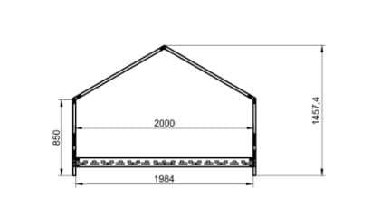 Hussäng barnsäng 90x200 cm massivt trä vit med ribbotten