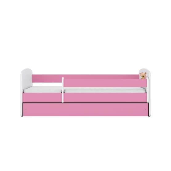 Tremmeseng - Babydreams Pink - Bjørn Med Blomster Med Æske Og Madras 180x80 Cm