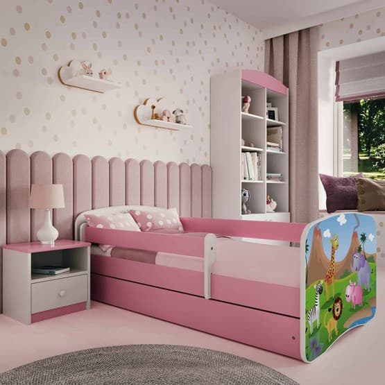 Tremmeseng - Babydreams Pink - Safari Med Skuffe 140x70 Cm