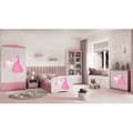 Miniatyrbillede 5 af 6: Tremmeseng - Babydreams Pink - Prinsesse Og Hest Med Skuffe 140x70 Cm