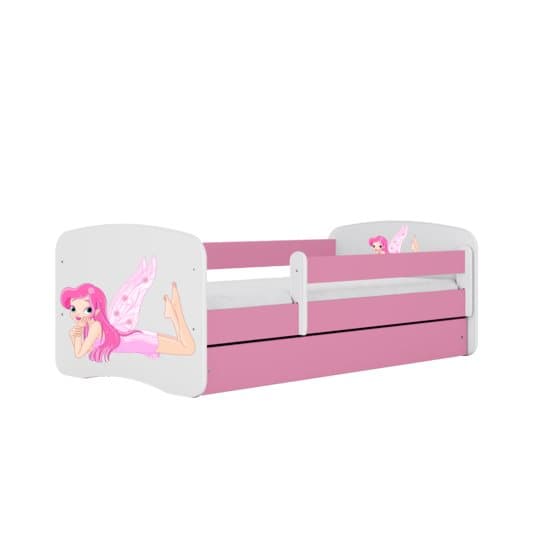 Tremmeseng - Babydreams Pink - Fe Med Vinger Med Skuffe 160x80 Cm