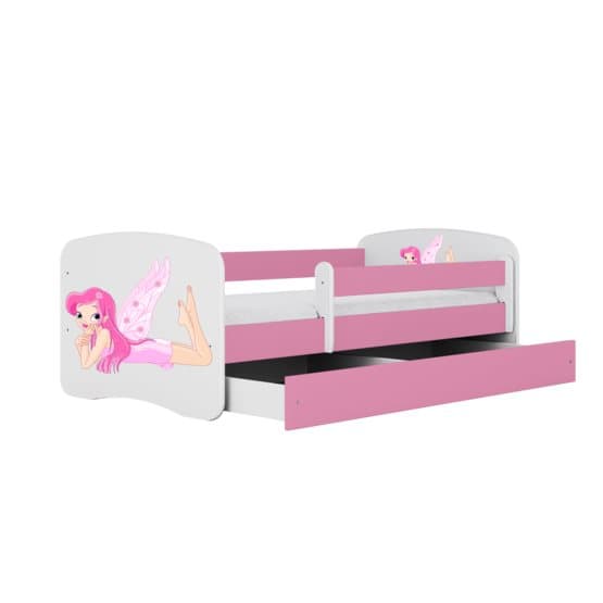 Tremmeseng - Babydreams Pink - Fe Med Vinger Med Skuffe 160x80 Cm