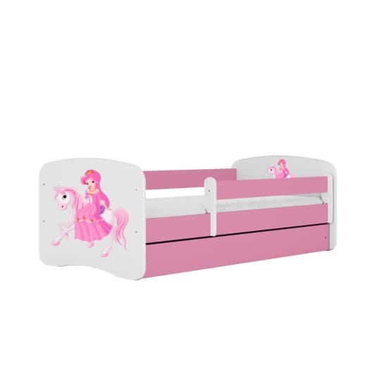 Tremmeseng - Babydreams Pink - Prinsesse På Hest Med Skuffe 180x80 Cm