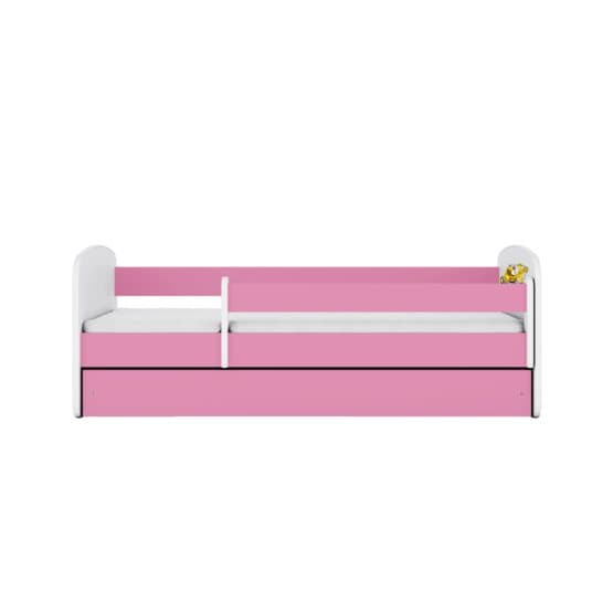 Barnsäng - Babydreams Rosa - Digger Med Låda Och Madrass 160x80 Cm