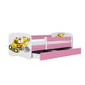 Miniatyrbild 2 av 5: Barnsäng - Babydreams Rosa - Digger Med Låda 140x70 Cm