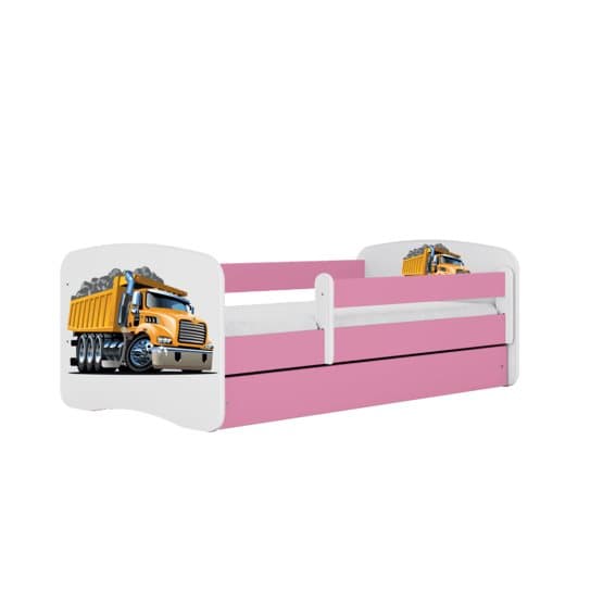 Tremmeseng - Babydreams Pink - Lastbil Med Skuffe 140x70 Cm