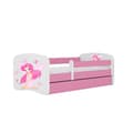 Miniatyrbild 5 av 6: Barnsäng - Babydreams Rosa - Fairy With Butterflies Med Låda Och Madrass 140x70 Cm