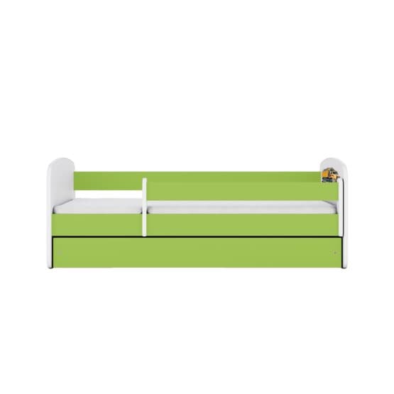 Barnsäng - Babydreams Grön - Truck Med Låda Och Madrass 180x80 Cm