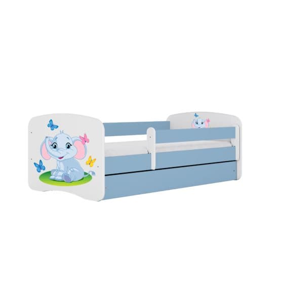 Tremmeseng - Babydreams Blå - Elefant Med Skuffe 140x70 Cm