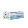 Miniatyrbild 5 av 6: Barnsäng - Babydreams Blå - Elephant Med Låda Och Madrass 140x70 Cm