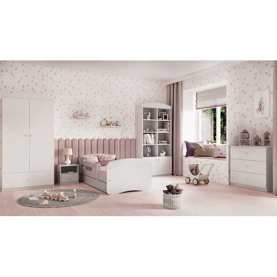 Tremmeseng - Babydreams Hvid - Med Skuffe Og Madras 140x70 Cm