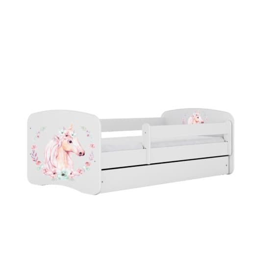 Tremmeseng - Babydreams Hvid - Hest Med Skuffe 180x80 Cm