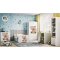 Miniatyrbild 4 av 8: Barnsäng - Babydreams Vit - Bear With Flowers Med Låda 180x80 Cm