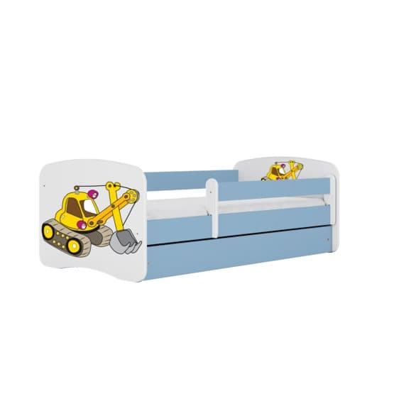 Barnsäng - Babydreams Blå - Digger Med Låda 180x80 Cm